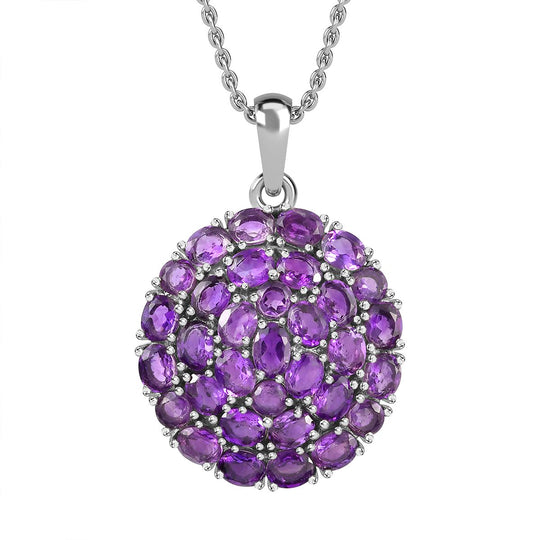 Natürlicher Mosambik Granat, Anhänger mit Kette, Edelstahl ca. 10.82 ct