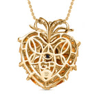 GP Amore Kollektion, Citrin Anhänger mit Kette, 925 Silber vergoldet ca. 7.41 ct