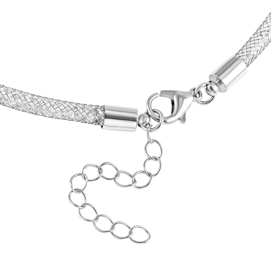 Goldener Muschelkernperle und weißer Kristall Anhänger mit 45+5cm Kette, Legierung