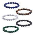 5er Set - Lava, Lapislazuli Armbänder ca. 441.80 ct