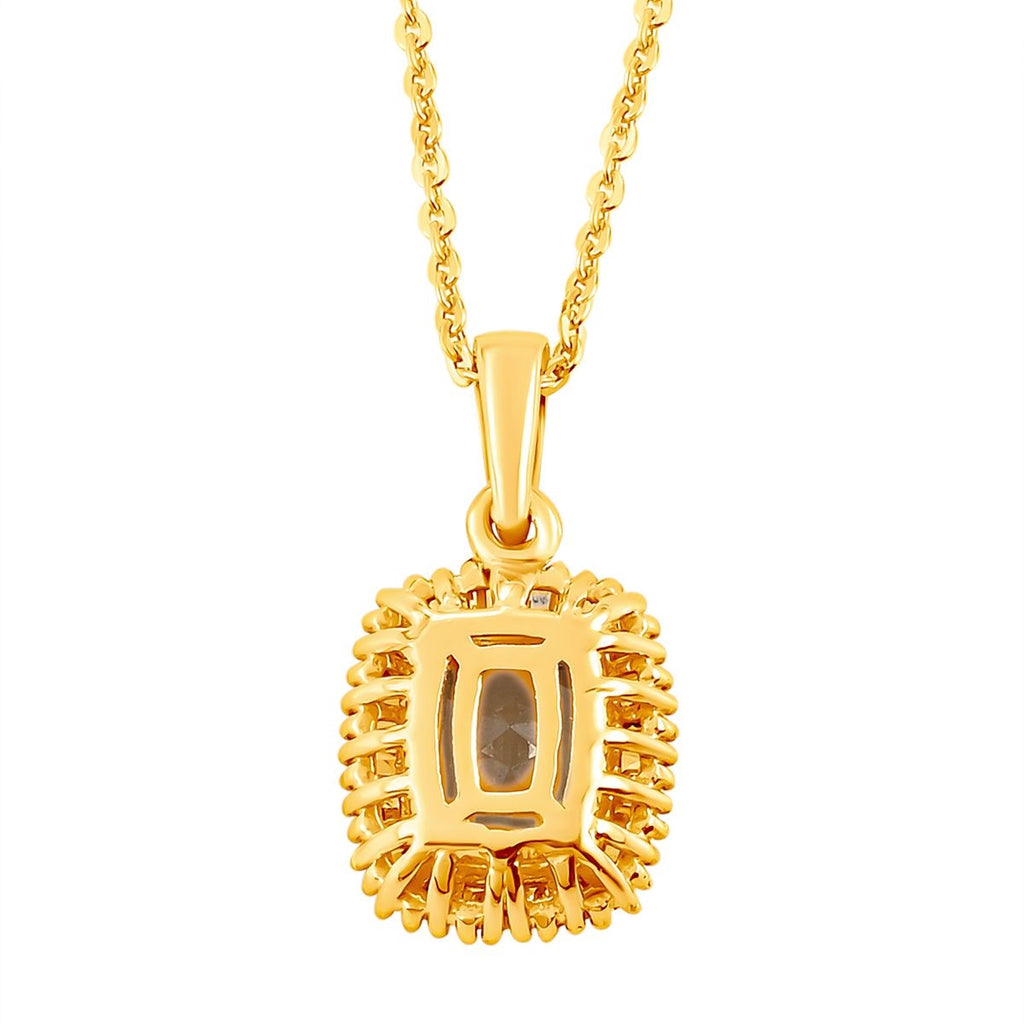 AAA Turkizit (Diaspore) und weißer Diamant-Anhänger mit Kette, ca. 50 cm, 925 Silber Gelbgold Vermeil ca. 1.72 ct
