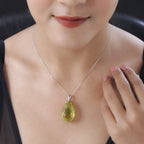 Ouro Verde-Quarz, Madeira Citrin Kristall Schmuckset 925 Silber platiniert ca. 38.36 ct