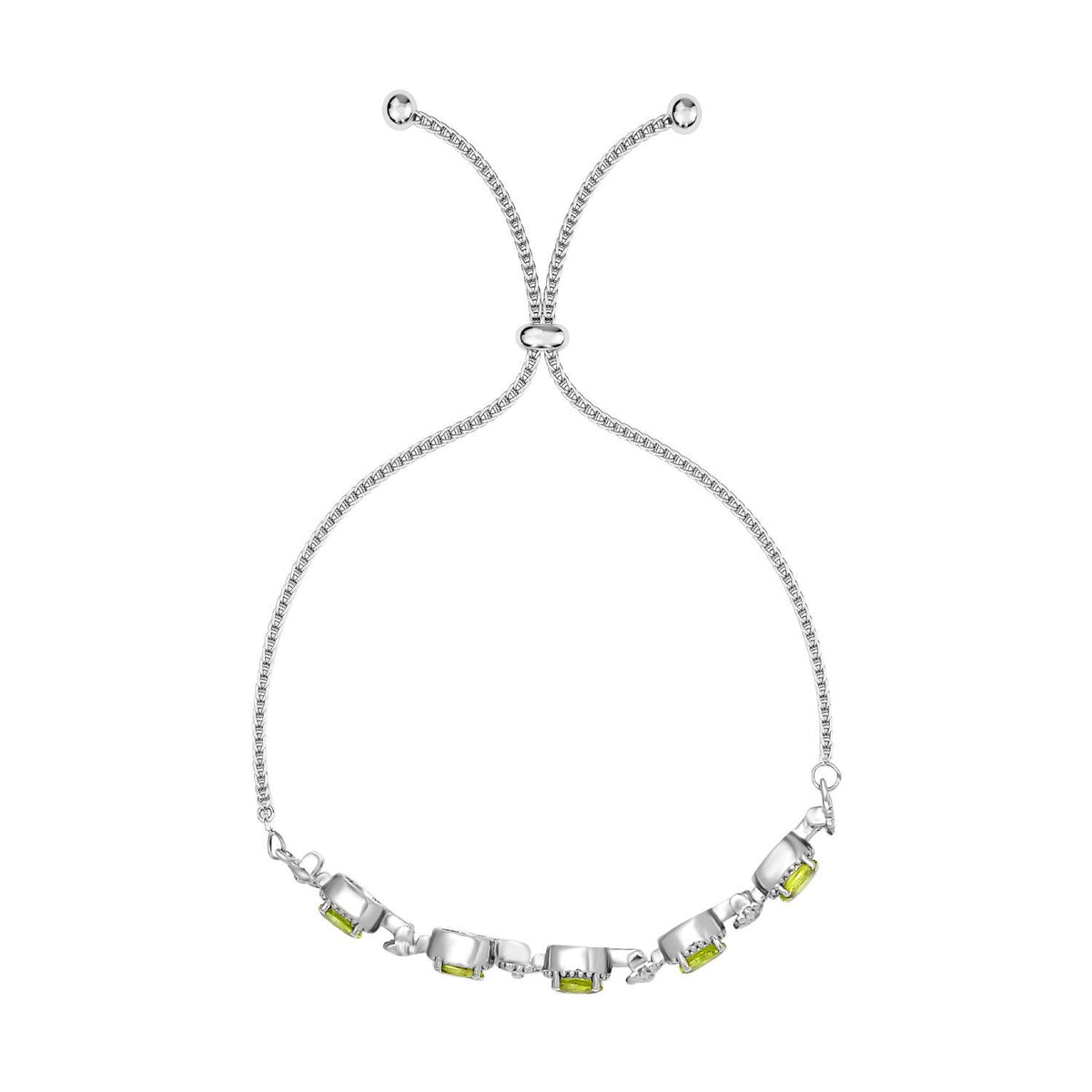 2er Set, natürliche Peridot Ohrringe und Armband, Edelstahl, ca. 3.60 ct