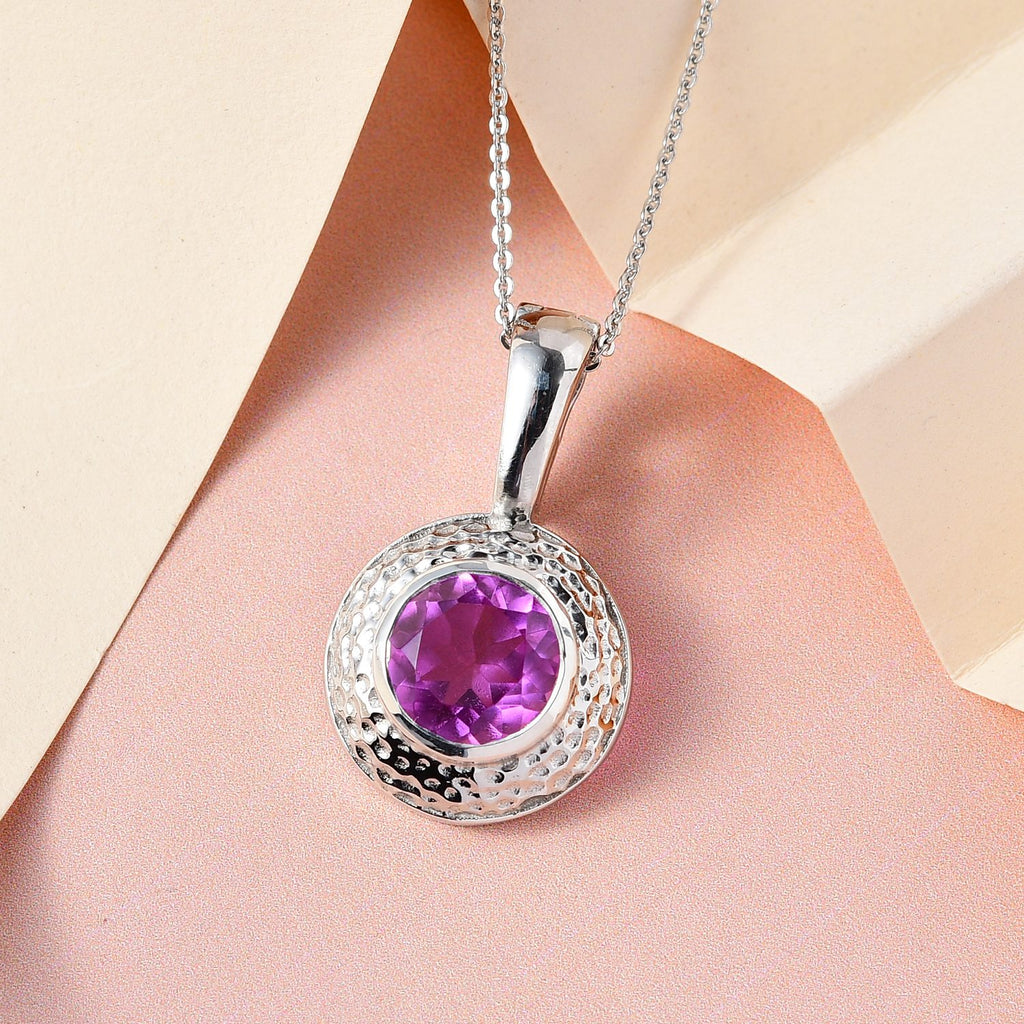Patroke Triplette Quarz Anhänger mit Kette, 925 Silber platiniert ca. 3.04 ct