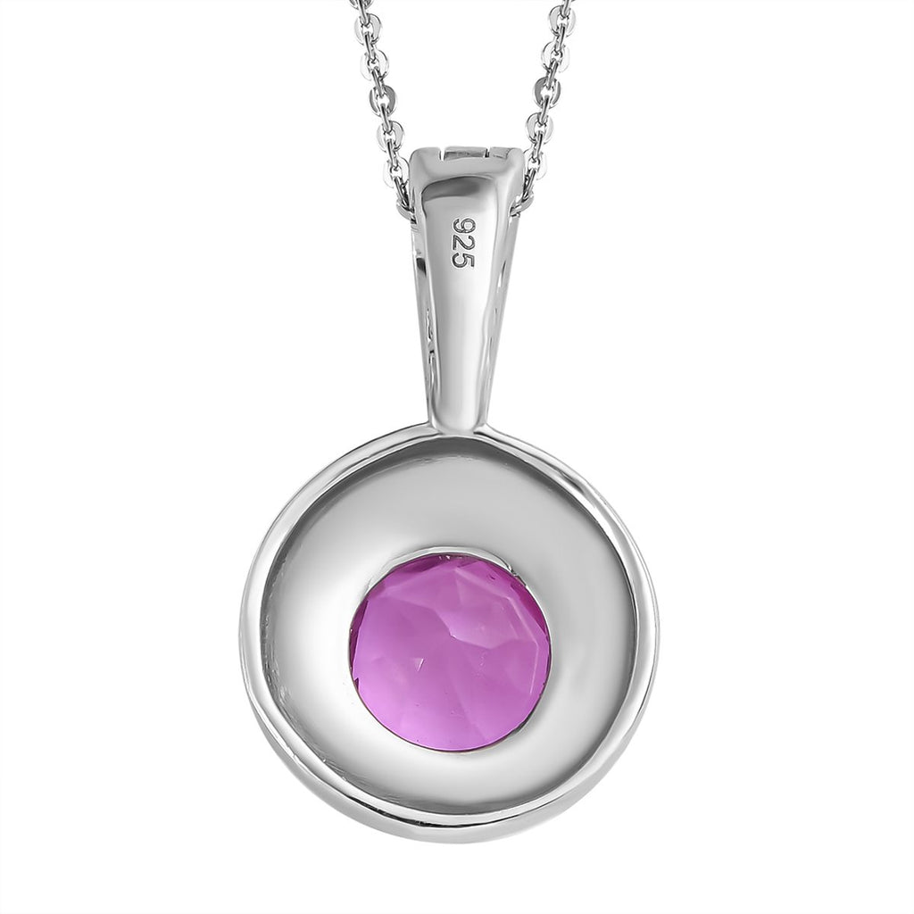 Patroke Triplette Quarz Anhänger mit Kette, 925 Silber platiniert ca. 3.04 ct