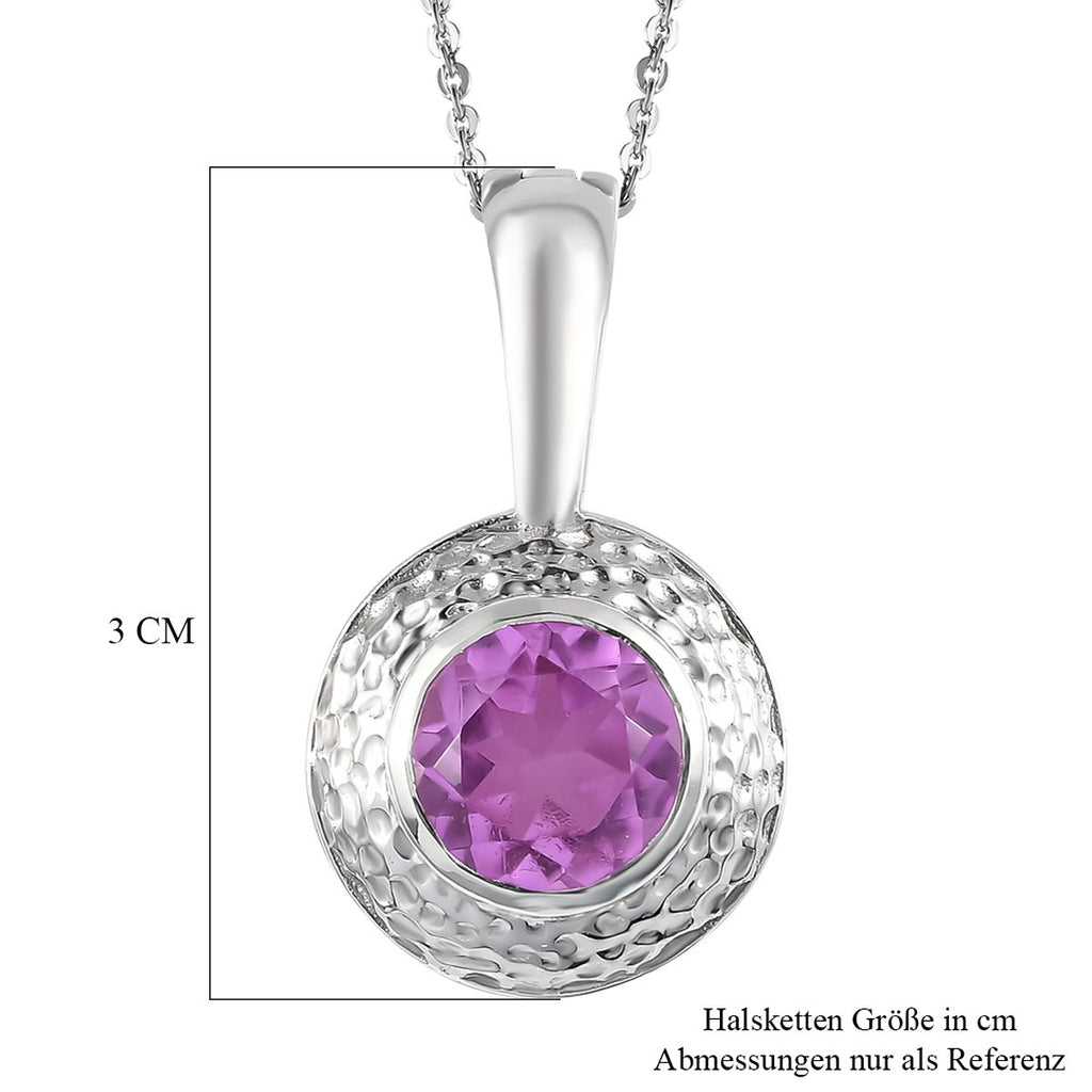 Patroke Triplette Quarz Anhänger mit Kette, 925 Silber platiniert ca. 3.04 ct