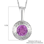 Patroke Triplette Quarz Anhänger mit Kette, 925 Silber platiniert ca. 3.04 ct