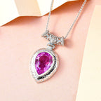 Patroke Quarz Triplette Anhänger mit Kette, 925 Silber platiniert ca. 5.18 ct