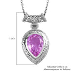 Patroke Quarz Triplette Anhänger mit Kette, 925 Silber platiniert ca. 5.18 ct