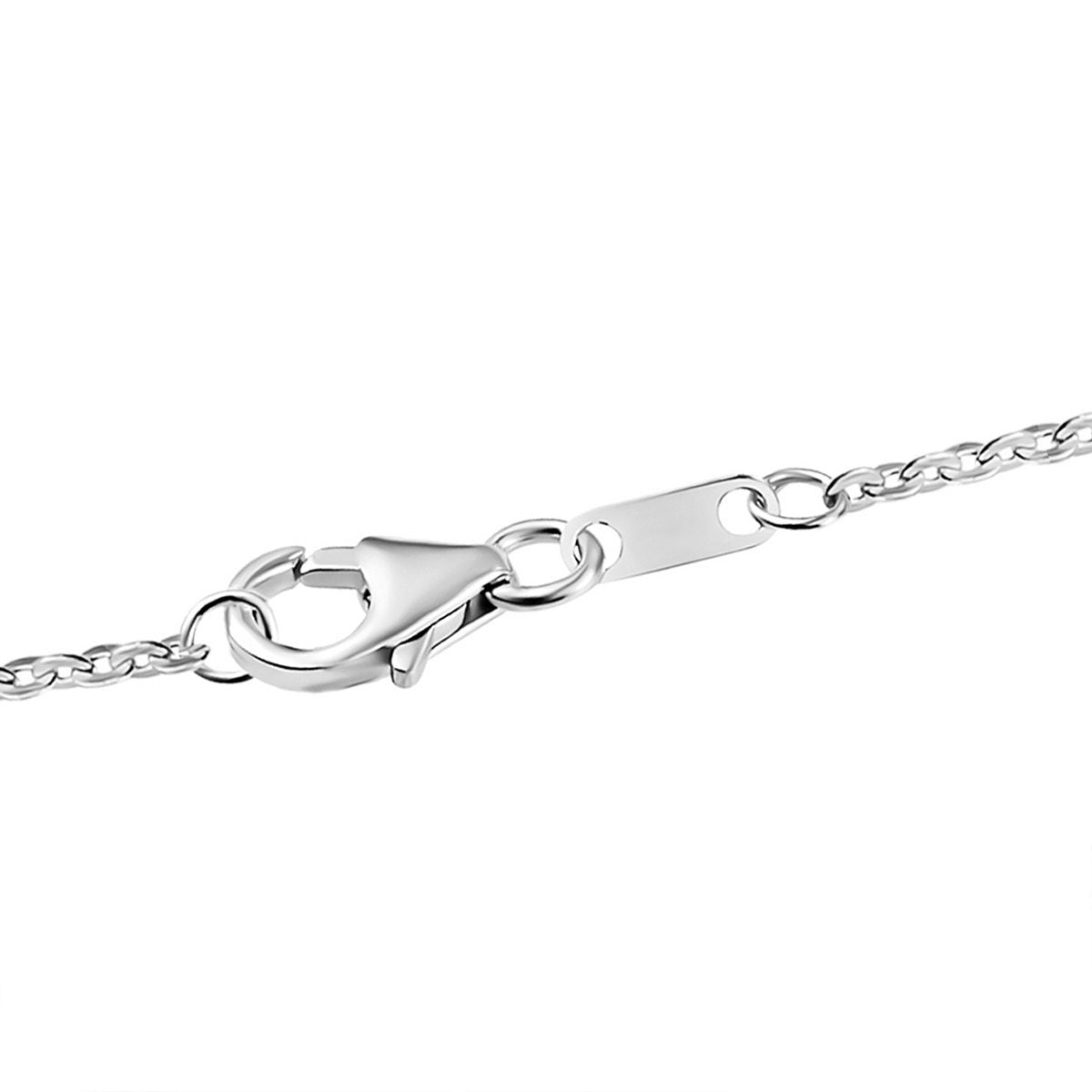 GP Bella Italia Kollektion - Himmelblaues Topas, weißes Zirkon Anhänger mit Kette , 925 Silber platiniert ca. 8.76 ct