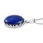 Lapislazuli Anhänger mit Kette, Edelstahl ca. 22.84 ct