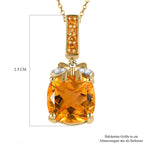 GP Ribbon Kollektion - Citrin Anhänger mit Kette, 925 Silber Gelbgold Vermeil ca. 4.43 ct