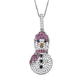 GP Kollektion - Schwarzer Spinell-Anhänger mit Kette 925 Silber platiniert ca. 2,33 ct