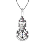 GP Kollektion - Schwarzer Spinell-Anhänger mit Kette 925 Silber platiniert ca. 2,33 ct