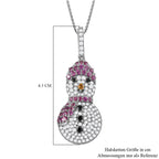 GP Kollektion - Schwarzer Spinell-Anhänger mit Kette 925 Silber platiniert ca. 2,33 ct