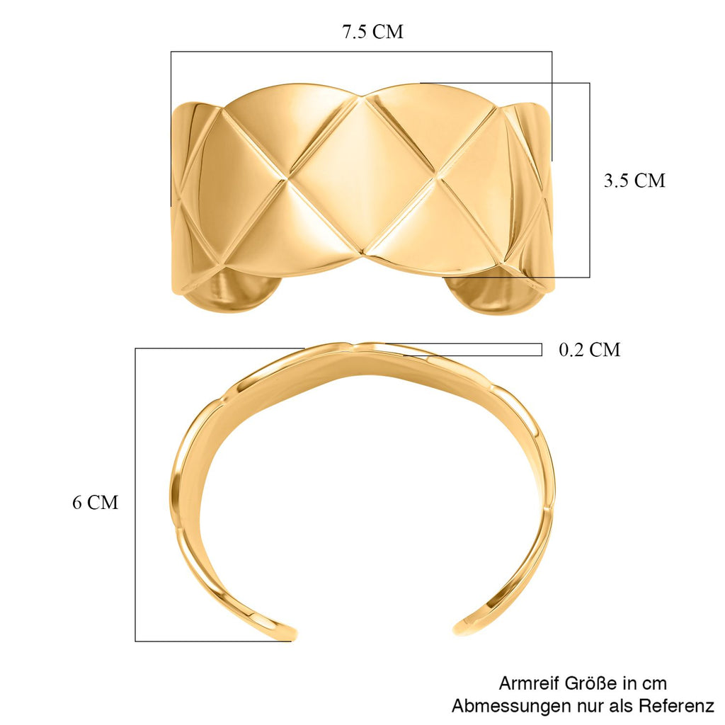 Designer Inspiriert Armreif und Ohrringe im Schmuckset, goldfarben