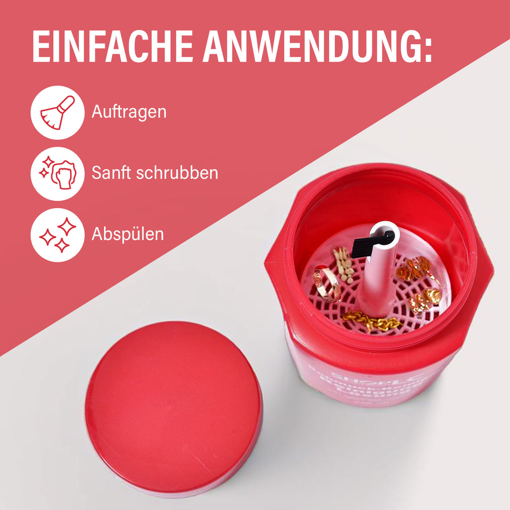 Schmuckreiniger, Reinigunslösung, 25 Reinigungspapier