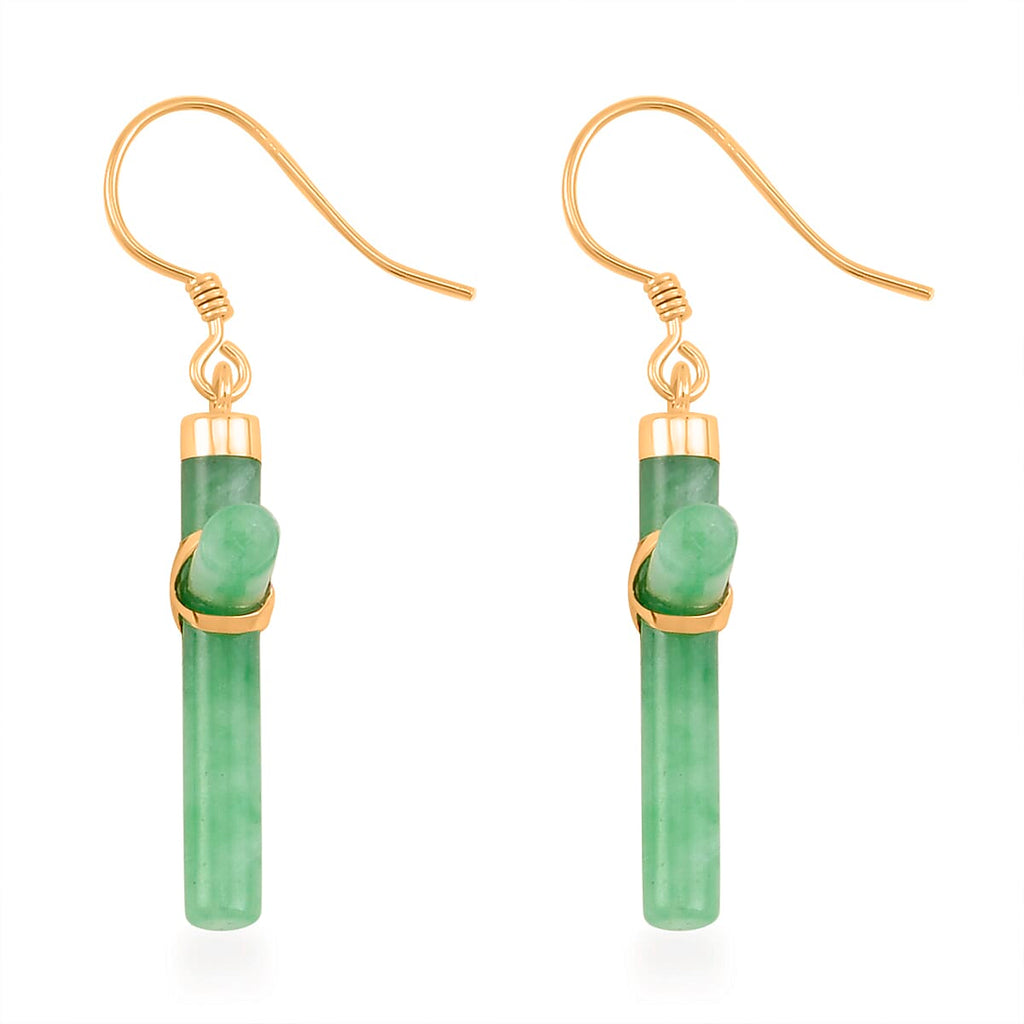 Grüne Jade Schmuckset ca. 45 cm 925 Silber Gold, 925 Silber Vergoldet ca. 52,00 ct.