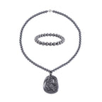 Terahertz Schmuckset 925 Silber rhodiniert ca. 295.70 ct