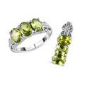 Peridot Schmuckset  Edelstahl ca. 4,50 ct.