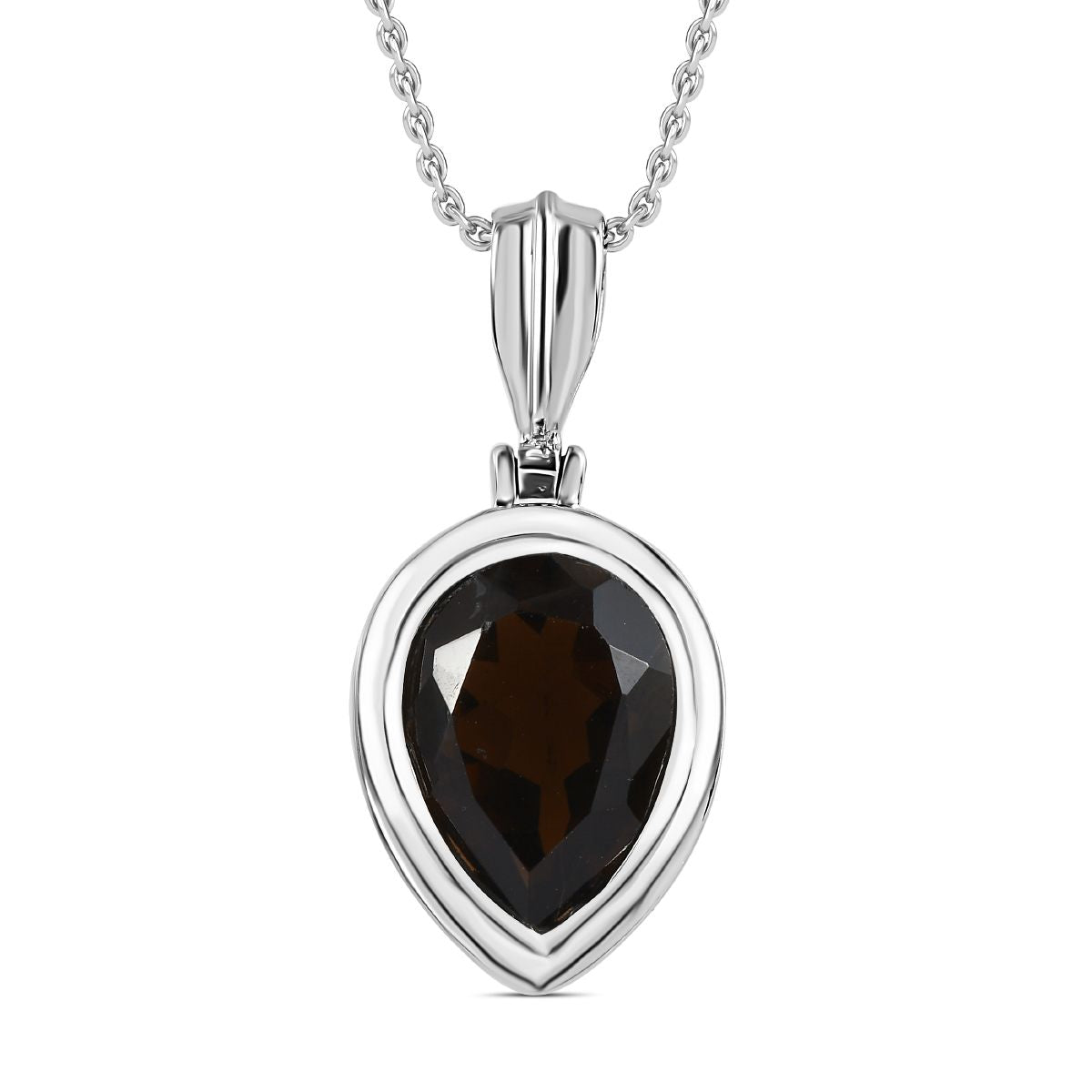Rauchquarz Schmuckset  Edelstahl ca. 4,68 ct.