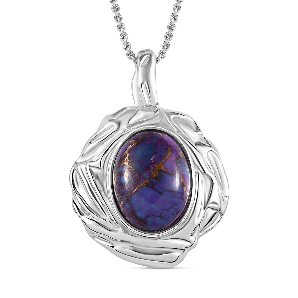 Lila Türkis Schmuckset  Edelstahl ca. 17,18 ct.