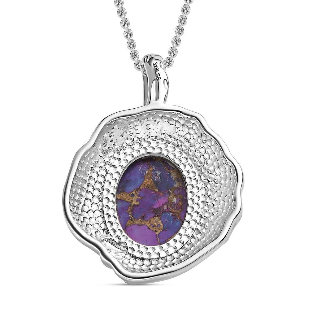 Lila Türkis Schmuckset  Edelstahl ca. 17,18 ct.