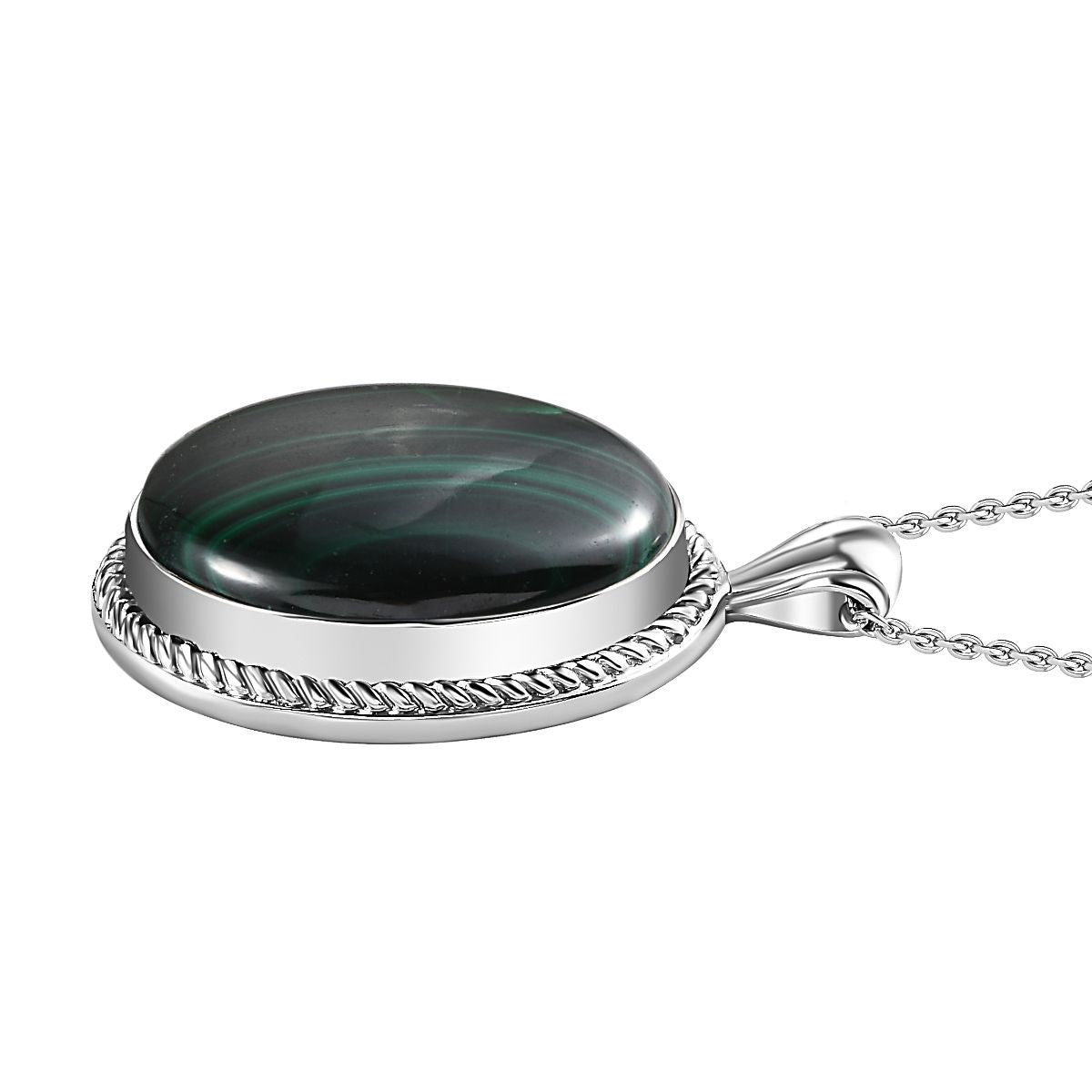 Malachit Schmuckset  Edelstahl ca. 32,01 ct.