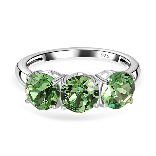 Peridot Kristall Schmuckset 925 Silber