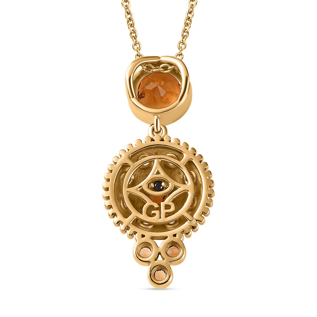 Citrin Schmuckset 925 Silber Gelbgold Vermeil ca. 1,67 ct.