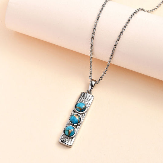 Blaues Türkis Schmuckset  ca. 1,56 ct.