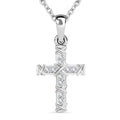 Weißer Zirkonia Schmuckset 925 Silber und Edelstahl