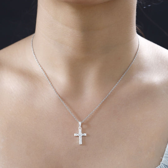 Weißer Zirkonia Schmuckset 925 Silber und Edelstahl