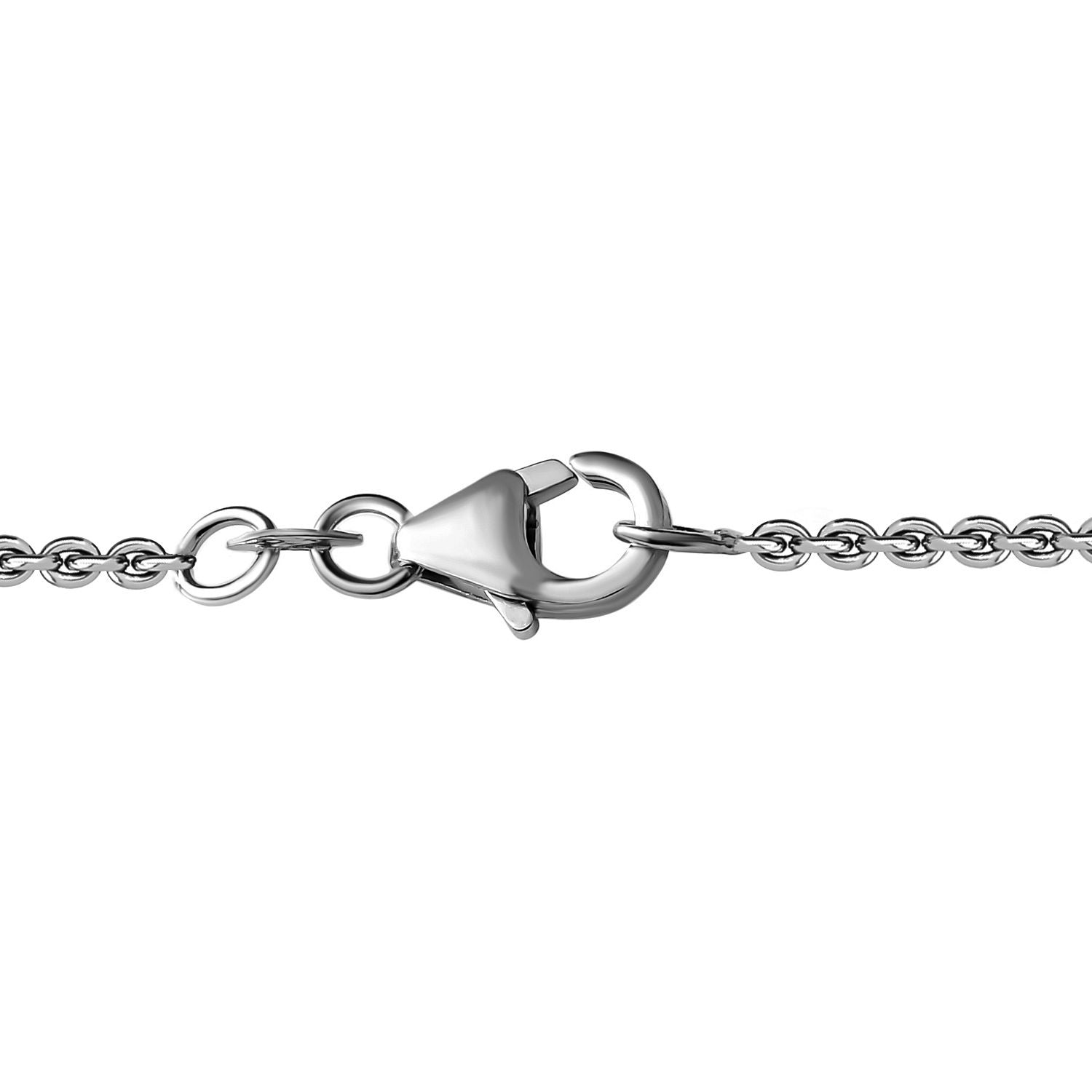 Grüner Zirkonia Anhänger mit Kette ca. 50 cm, 925 Silber und 316L Edelstahl