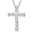Weißer Diamant P Schmuckset 925 Silber und Edelstahl