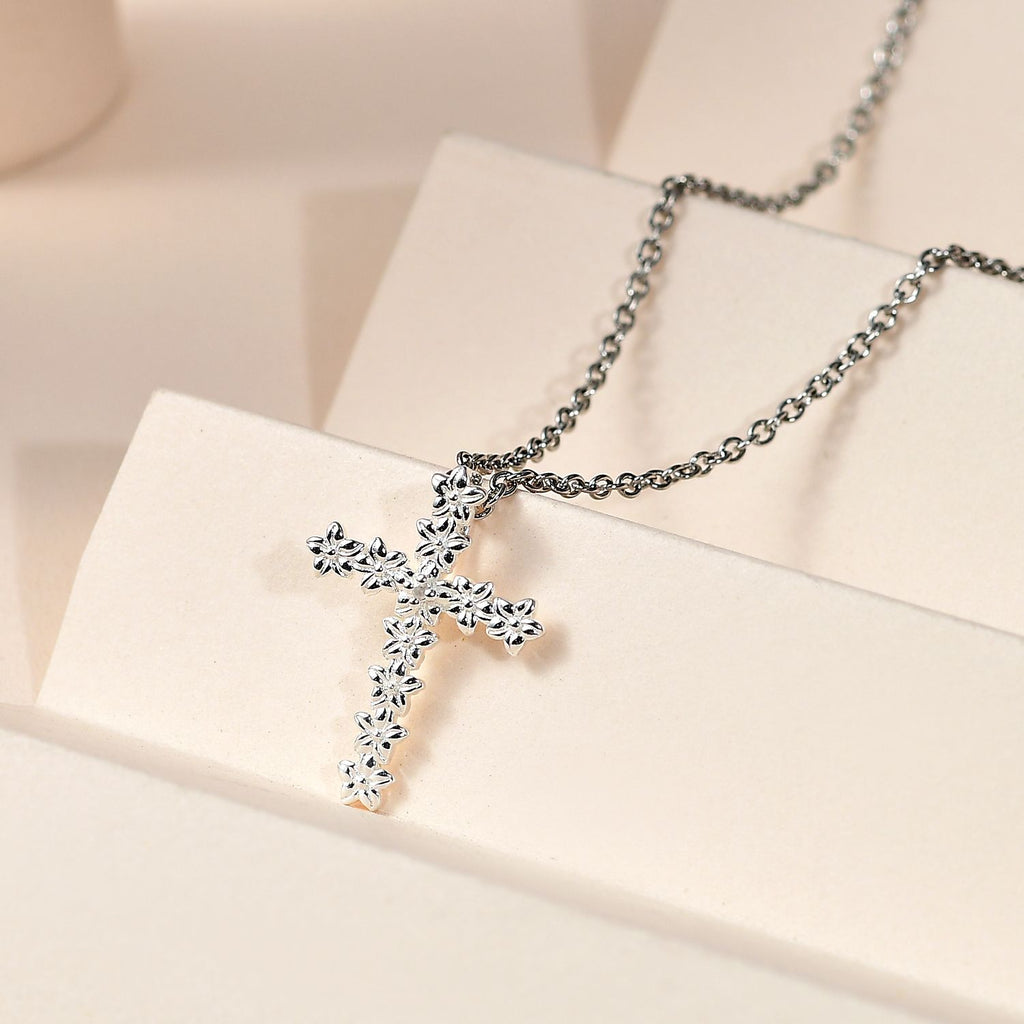 Weißer Diamant P Schmuckset 925 Silber und Edelstahl