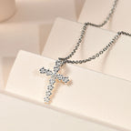 Weißer Diamant P Schmuckset 925 Silber und Edelstahl