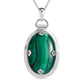 Malachit Schmuckset  Edelstahl ca. 38,64 ct.
