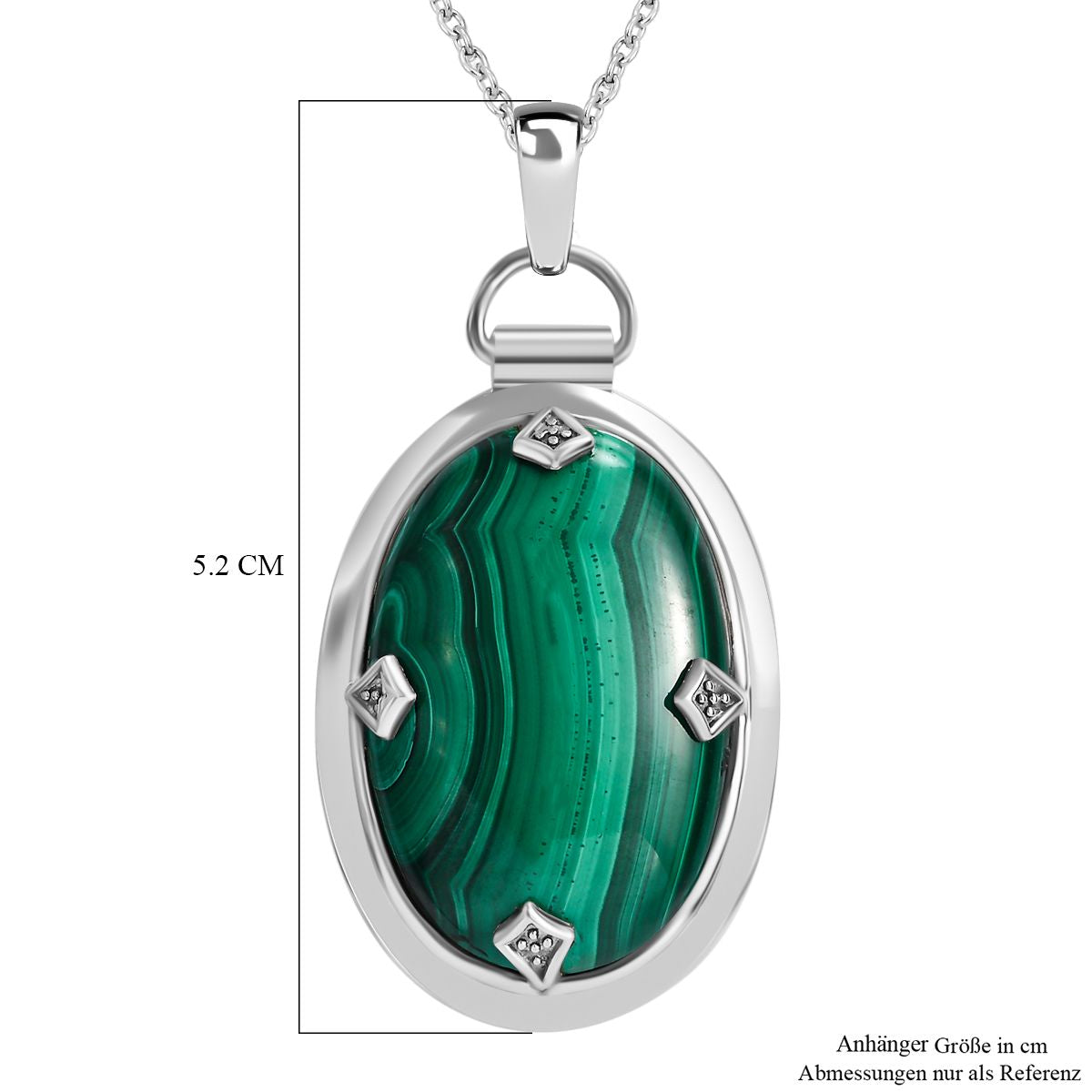Malachit Schmuckset  Edelstahl ca. 38,64 ct.