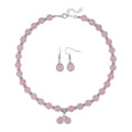 Rosenquarz Schmuckset 925 Silber Antik-silber-Plattierung und Legierung Antik-silber-Plattierung ca. 300.00 ct
