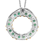 Gemfields Smaragd Schmuckset 925 Silber, bicolor ca. 1.34 ct