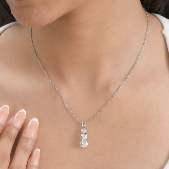 AB Kristall Schmuckset 925 Silber platiniert ca. 2,34 ct.