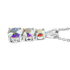AB Kristall Schmuckset 925 Silber platiniert ca. 2,34 ct.