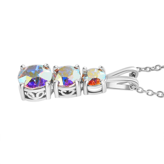 AB Kristall Schmuckset 925 Silber platiniert ca. 2,34 ct.