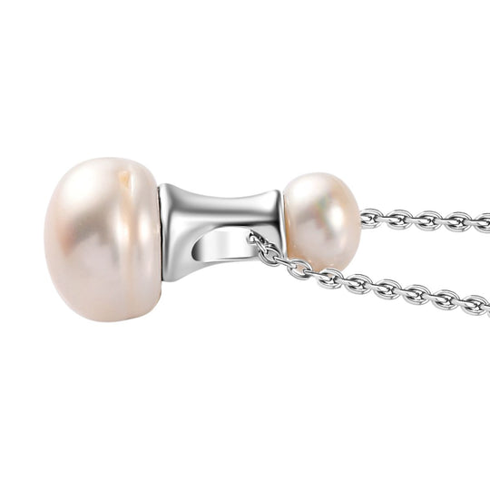 Süßwasser Perle Schmuckset 925 Silber platiniert