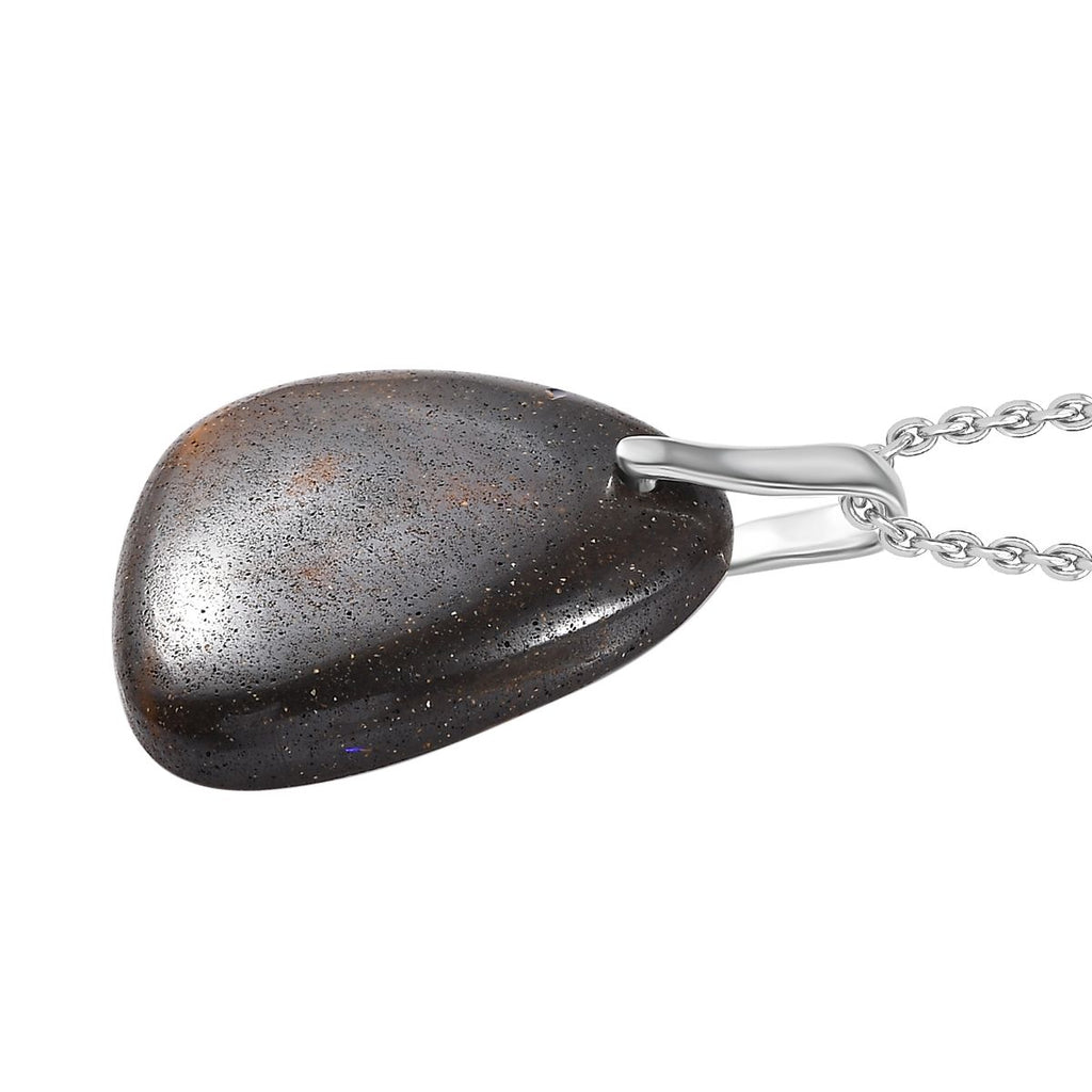 Australischer Boulder Opal Schmuckset 925 Silber und Edelstahl ca. 17,00 ct.