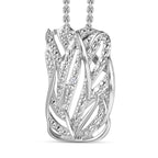 Weißer Diamant P Schmuckset 925 Silber platiniert ca.