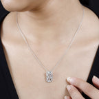Weißer Diamant P Schmuckset 925 Silber platiniert ca.