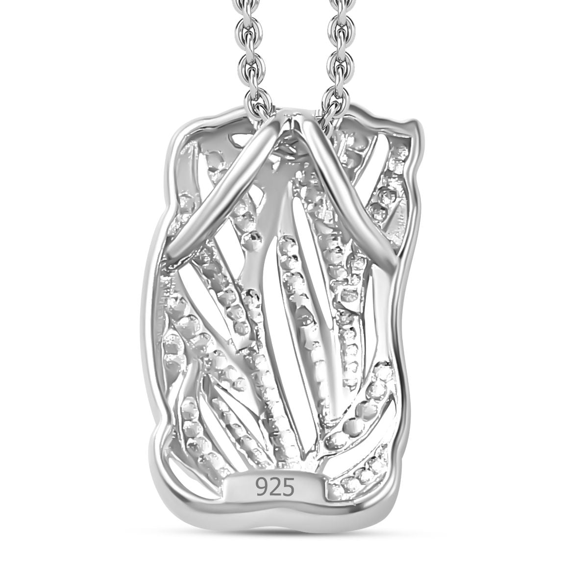 Weißer Diamant P Schmuckset 925 Silber platiniert ca.