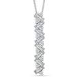 Moissanit Schmuckset 925 Silber platiniert, 925 Silber rhodiniert ca. 1,35 ct.